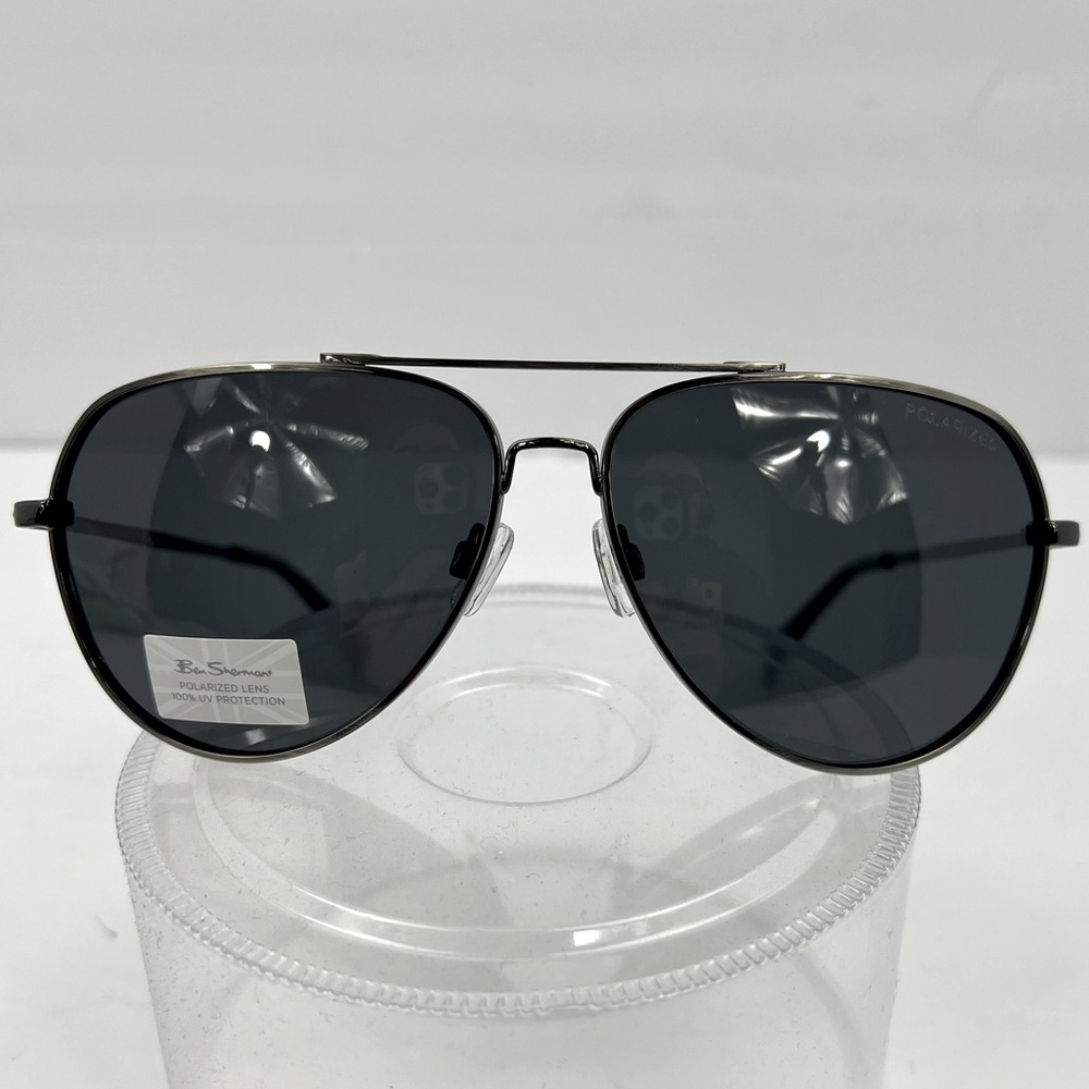 BEN SHERMAN, UNISEX POLARIZED AVIATOR METAL FRAME SUNGLASSES, 100% UV PROTECTION